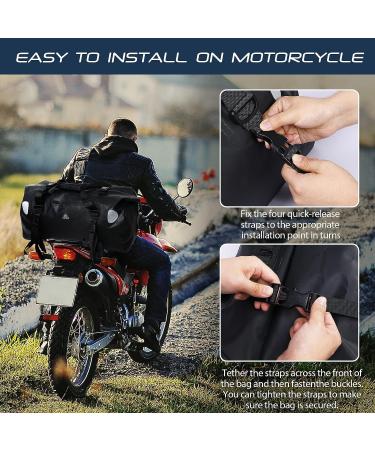 Haimont Waterproof 70L Roll-top Dry Duffel Bag with Quick-fixed Straps - Ideal for Motorcycling, Rafting, Boating, SUP, Kayaking, and Travel - Black - Buy Online on SooperMarket.com