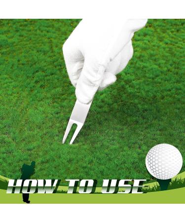 8 Pcs Metal Bending Golf Divot Repair Tool - Portable Green Divot Fork for Men and Women Golf Lovers | Fairway Repairing Silver - Buy Online on SooperMarket.com