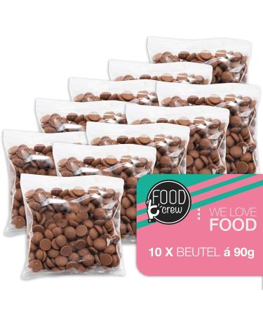 Buy Food Crew 900g Belgian Whole Milk Chocolate for Fondue & Fountains - Perfect Chocolate Coating Drops - 10 Individually Packed Portion Bags - Buy Online on SooperMarket.com