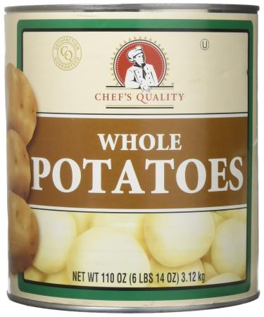 Chefs Quality Whole White Potato No. 10, 110 Ounce