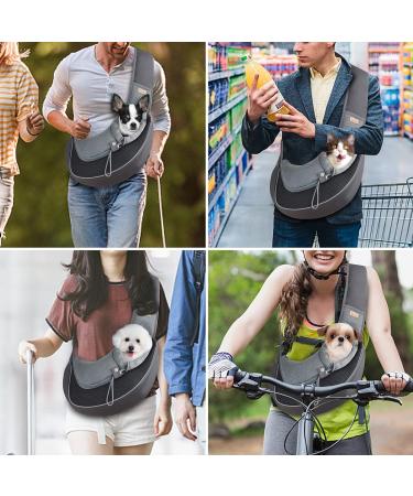CUBY Pet Sling Carrier for Dogs - Breathable Hands-Free Mesh Bag with Adjustable Shoulder Strap - Safe and Comfortable Puppy Carrier for Outdoor and Travel (S Black) - Buy Online on SooperMarket.com