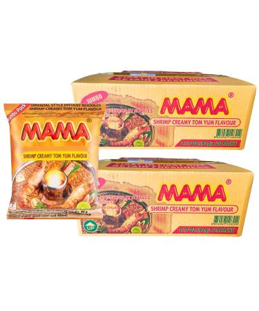 MAMA Oriental Style Instant Noodles Shrimp Creamy Tom Yum Flavour 90g Jumbo (Pack of 40) 2 Case