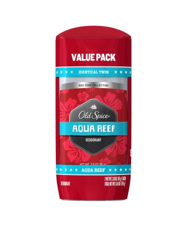 Old Spice Red Zone Deodorant Aqua Reef 2 Count