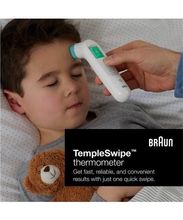 Braun TempleSwipe Digital Thermometer - Color Coded Temperature Guidance for Adults, Babies, Toddlers, and Kids - Buy Online on SooperMarket.com