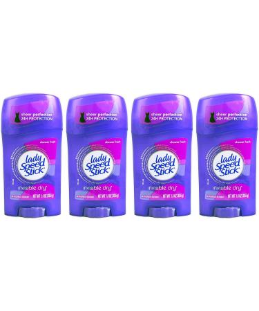 Lady Speed Stick Invisible Dry Antiperspirant & Deodorant Shower Fresh 1.4oz, Pack of 4 - Buy Online on SooperMarket.com