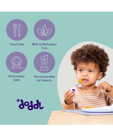 Doddl Toddler Cutlery Set - Self Feeding Spoon and Fork (Magenta) | 12months - Buy Online on SooperMarket.com