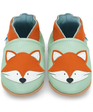 Baby Shoes with Soft Sole - Baby Girl Shoes - Baby Boy Shoes - Leather Toddler Shoes - Baby Walking Shoes 0-6 Months Grey Fox