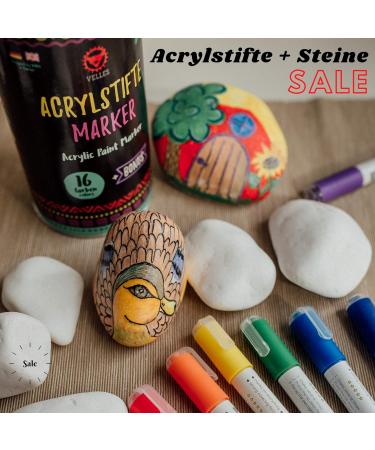 VELLES Pebbles for Painting Large Garden Stones White Natural Rock for Paint Rocks Marble Gravel to Decorative Stone Aquarium Decor Polished Pebble Art Scottish Cobbles for Pond - 1.9kg (40-80mm) 40-80 mm (WeiÃ) - Buy Online on SooperMarket.com