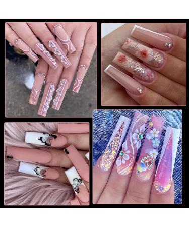 LuckForever 240pc XL Square Gel X Nail Tips - Clear Extra Long Full Cover Artificial Fingernails for Acrylic Nail Extension & Press-On Nail Design - Buy Online on SooperMarket.com