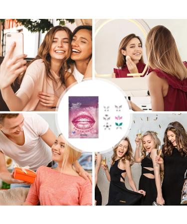 Crystal Stickers for Teeth | Gemstone Stickers for Teeth with Portable Decorative Comfortable Teeth Supplies for Daily Use Shopping Dating - Buy Online on SooperMarket.com