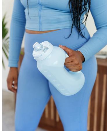 Ello Hydra 64oz Half Gallon Jug | Time Marker, Leak-Proof Lid, BPA/BPS Free | Halogen Blue - Buy Online on SooperMarket.com