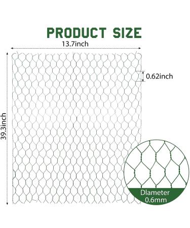 SATINIOR 2 Sheets Galvanized Chicken Wire Net 13.7 x 40 Inches for Crafts - Green Hexagonal Wire Mesh - Buy Online on SooperMarket.com