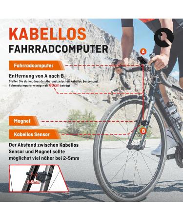Buy Henmi Wireless Bike Computer - 3.2 Inch Waterproof Speedometer with Backlighting | International Shipping Available - Buy Online on SooperMarket.com