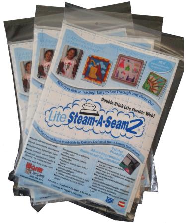 Warm Company (3-Pack) Lite Steam A Seam 2 Double Stick Fusible Web 9 inch x 12 inch Sheets 5 Pack 5417 9 x 12 sheets