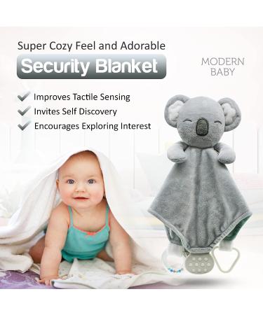 Modern Baby Koala Security Blanket Lovey - Super Soft Stuffed Taggy Blanket Teether Toy - Buy Online on SooperMarket.com