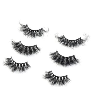 Shop 25mm 3D Mink Lashes | Full Volume Fluffy & Dramatic Eyelash Extensions - Cruelty-Free Siberian Mink - Buy Online on SooperMarket.com