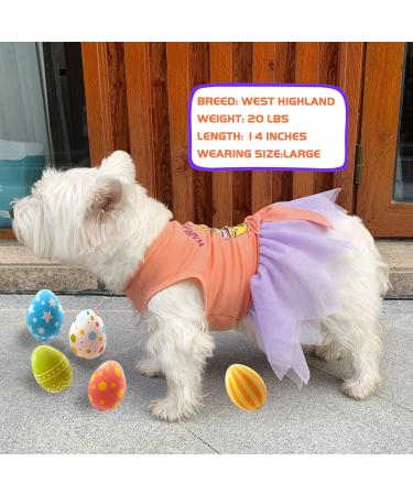 Dog Dress with Tulle for Small Dogs - Easter Day Puppy Sundress - Small (1 Pack) - Buy Online on SooperMarket.com