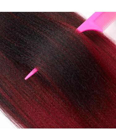 Xusuperb 30 Pre-Stretched Ombre Red Braiding Hair - Knotless Soft Yaki Extensions (6 Pack) - T1B/900 Hair - Buy Online on SooperMarket.com