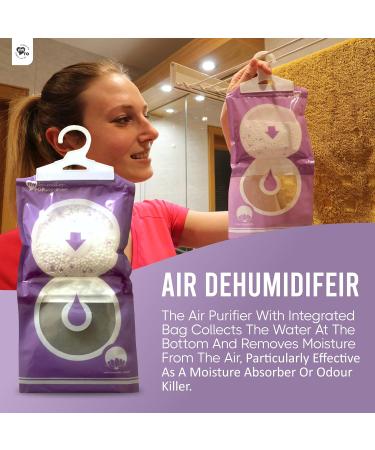 TO Wardrobe Dehumidifier Hanging Bags - 6 x 190g | Mould Prevention, Disposable Dehumidifiers for Window, Caravan, Home & Kitchen | Lavender Scent | Damp Absorber - Buy Online on SooperMarket.com