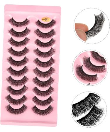 Anneome 10 Pairs Fake Eyelashes Faux Lashes Natural False Lashes False Eyelashes Natural Look Iron on Patches Women Natural Eyelashes Women Lashes Girl 7d Fiber Russia - Buy Online on SooperMarket.com