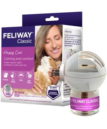 FELIWAY Classic Cat Calming Pheromone Diffuser, 30 Day Starter Kit (48 mL)