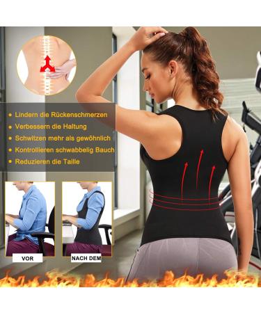 Chumian Ladies Sauna Sweat Training Tank Top - Neoprene Corset Shapewear for Fitness & Abs - Black M - Buy Online on SooperMarket.com