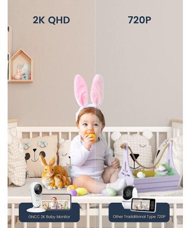 2K Baby Monitor with Camera, Night Vision, Two Way Audio | WiFi Control, Alexa Compatible, SD&Cloud Storage - GNCC C1Pro C1Pro-2K - Buy Online on SooperMarket.com