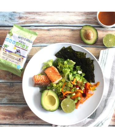 SeaSnax Organic Roasted Seaweed Snack Lime 0.36 oz (Pack of 12) - Healthy & Delicious - Buy Online on SooperMarket.com