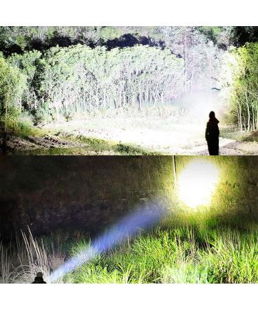 BERCOL Rechargeable LED Flashlight | 100000 Lumens Super Bright | Waterproof and 5 Modes | Ideal for Emergencies and Hiking | Black - Buy Online on SooperMarket.com