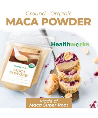 Healthworks Maca Powder Raw - 32oz | Certified Organic Flour for Keto, Vegan, Non-GMO | Premium Peruvian Origin for Breakfast, Smoothies, Baking & Coffee - Buy Online on SooperMarket.com