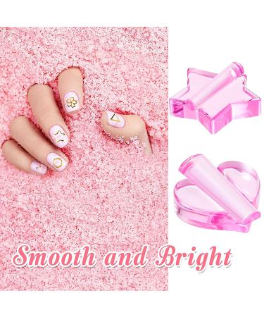 4-Piece Nail Embossed Molds | Metal Frame Bending Tools for Nail Art Design | Star, Heart Shapes | Nail Salon & Home Use - Buy Online on SooperMarket.com