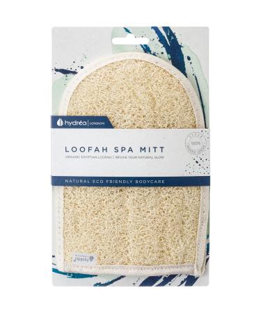 Hydrea London Exfoliating Glove - Organic Egyptian Shower Loofah & Dual-Sided Face Mitt Exfoliator - Body Scrubber for Men & Women  Dead Skin Cell Remover  & Bath Scrub for Deep Exfoliation & Detox
