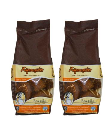 Erofili Avgenaki's Greek Mini Johannisbrot rusks - without the addition of salt sugar and yeast 2 pack x 300g (total: 600g)