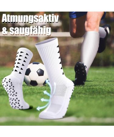 Shop Utensilsto Men's Football Grip Socks - Anti-Slip Soccer Socks (3 Pairs) for Sports | Size 38-46 - Buy Online on SooperMarket.com