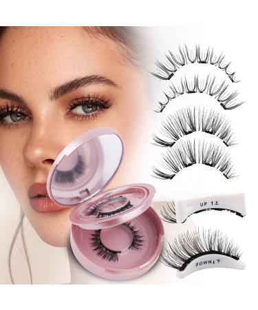 Magnetic Eyelashes with Applicator No Glue Lightweight Soft Magnetic Lashes Easy to Wear 2 Pairs of Different Natural Style Reusable Fluffy Magnetic Lashes Wispy by Wendy Lashes(DWSP/N07) WDDWSP+N07