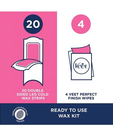 Veet Leg and Body Cold Wax Strips 40 ct (Pack of 2) - Hair Remover - Buy Online on SooperMarket.com