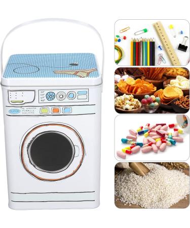 Powder Detergent Container Powdered Laundry Detergent Container with Lid Large Capacity Laundry Detergent Container Washing Machine Modeling with Perspective Window for Storage - Buy Online on SooperMarket.com