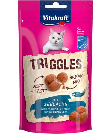 Vita power triggles cat snack with pussies portionable in three snacks ideal as reward or training without added sugar (1x 40g) 40 g (1 Pack)