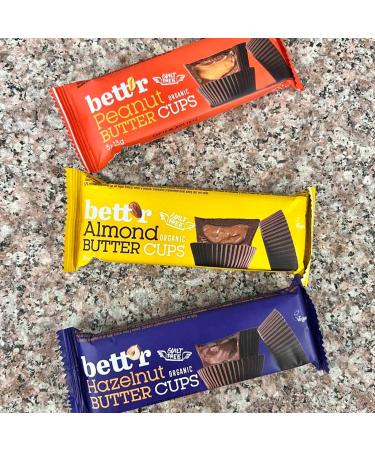 Bett r Bio Peanut Butter Cups. 100% Vegan Gluten free and Lactose free - 12 x 39 g Bett'r Bio Peanut Butter Cups - Buy Online on SooperMarket.com