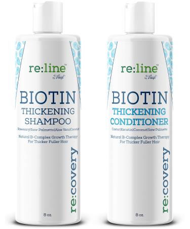Biotin Shampoo and Conditioner for Thinning Hair Growth Thickening Shampoo for Hair Loss Treatment NATURAL Sulfate Free for Color Treated Hair Regrowth Treatment for Men and Women
