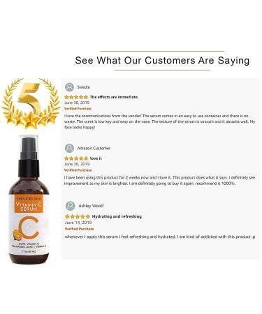 Vitamin C Serum 20% - Anti-Aging, Acne & Dark Spot Remover with Hyaluronic Acid & Vitamin E | Simplified Skin - Buy Online on SooperMarket.com
