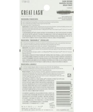 Maybelline New York Great Lash Washable Mascara - Dark Brown 0.43 fl oz - Buy Online on SooperMarket.com