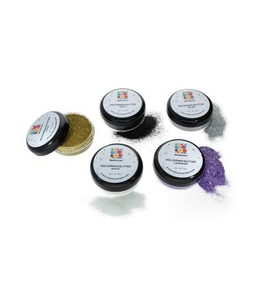 Siver BlackSherbet Hologram Glitter (10 grams) for Dessert Decorating - Ideal for Cakes, Cupcakes, Cookies, Cake Pops, Fondant - Buy Online on SooperMarket.com