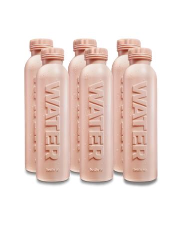 Bottle Up Reusable Water Bottle Filled with English Still Spring Water 6 x 500ml Champagne Pink Plant-based Bottle BPA Free Eco Friendly Bottle of Water Champagne Pink 6 x 500ml