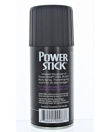 Power Stick Men's Body Spray Cool Blast 2.80oz | Long-Lasting Freshness | Shop Internationally - Buy Online on SooperMarket.com