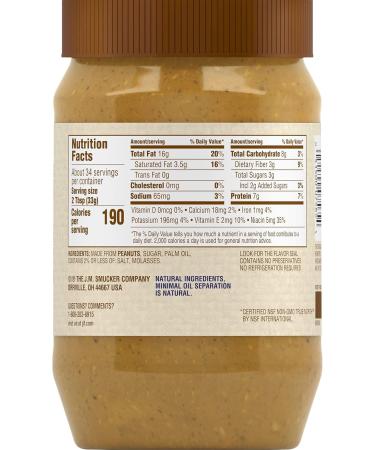 Jif Natural Crunchy Peanut Butter 40 oz - Buy Online on SooperMarket.com