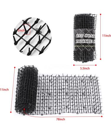 13ft Cat Scat Mat with Spikes 2 Pack - Anti-Cat Deterrent Prickle Strip for Cats - Buy Online on SooperMarket.com