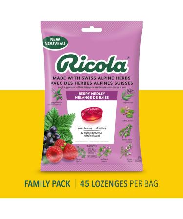 Ricola Berry Medley Cough Suppressant Throat Drops 45 Count Bag - Buy Online on SooperMarket.com