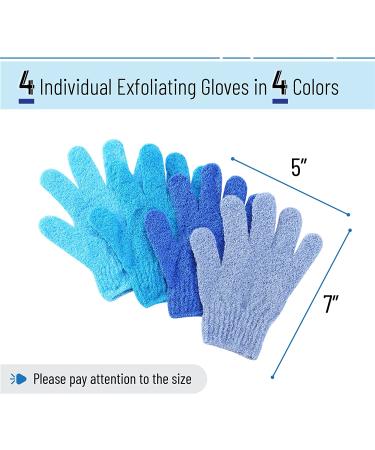 Slick Exfoliating Gloves 4 Pcs - Skin Exfoliator & Shower Scrub Gloves for Women - Buy Online on SooperMarket.com