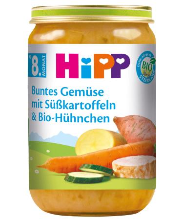 HiPP Colorful Vegetables with Sweet Potatoes and Organic Chicken Pack of 6 (6 x 220 g) Sweet Potatoes and Organic Chicken Pack of 6 (6 x 220 g)